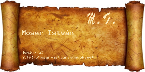Moser István névjegykártya