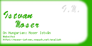 istvan moser business card